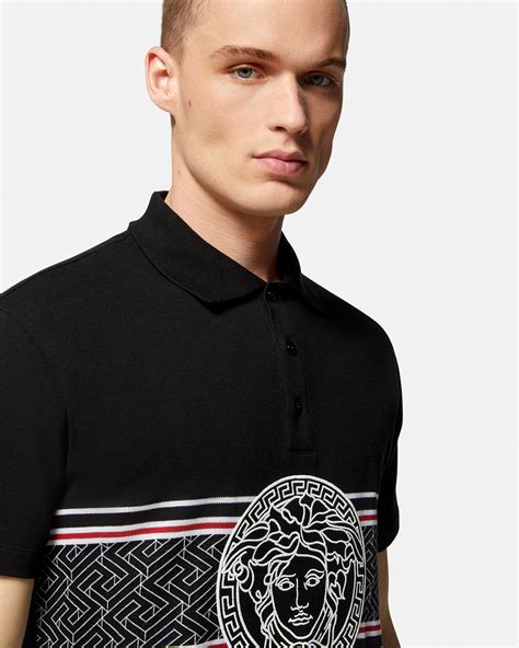 versace polo shirt half medusa|Versace Medusa Embroidered Polo Shirt .